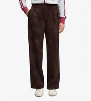 superdry para mujer w7011248a pantalon pinstripe marron l casual clasico poliester