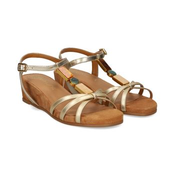 Unisa Sandalias Cuña Mujer - Plata Talla 38