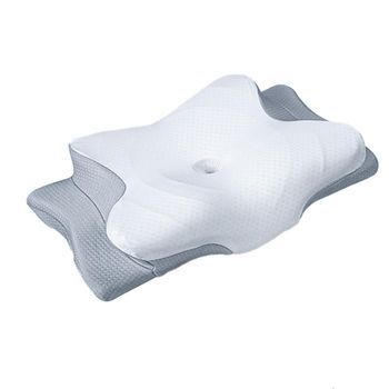 Almohada Cervical De Espuma Viscoelástica Con Forma De Mariposa Y De Rebote Lento, Ideal Para Dormir En Hoteles.
