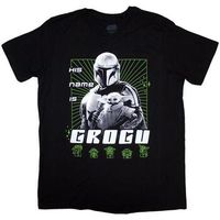disney camiseta manga larga his name is grogu para hombre