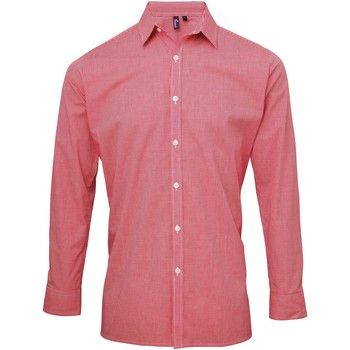 Premier Camisa manga larga Microcheck para hombre