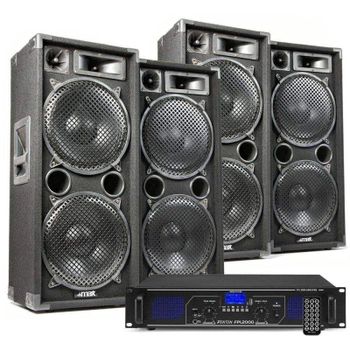 Set sonido DJ Fenton MAX212 + FPL2000 5600 W Bluetooth USB/SD
