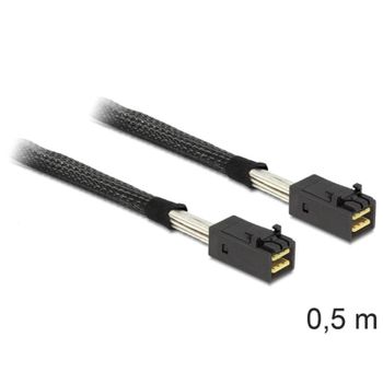 Cable DeLOCK Mini SAS HD x 4 SFF 8643 0,5 m Negro