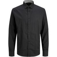 jack  jones camisa manga larga 12248389 jprblabelfast shirt ls ps black para hombre