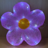 battery operated 19cm acrylic flowers with timer