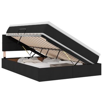 Cama Con Almacenamiento Y Colchón Negro 140 X 190 Cm Terciopelo Vidaxl