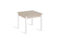 mesa cocina extensible libro 80160x80 cm roble pata blanco
