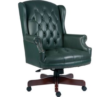 TEKNIK Chairman Bonded-leather Tilting Executive Chair - Green, Green