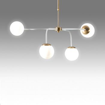 Lámpara de techo rodisa blanco-oro (4 luces)