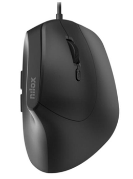 Nilox Ratón Vertical 3600 DPI, 6 botones, negro
