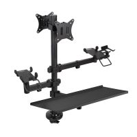 soporte monitor tooq tqpm0003 mesa 2 pantallas 17-32 rotatorio impresora lector