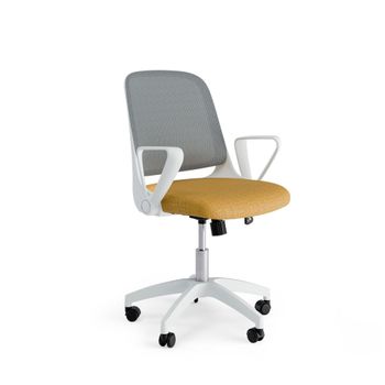 Silla de escritorio regulable en mostaza