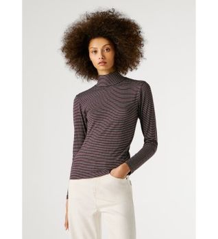 Pepe Jeans para mujer. PL5000084 Camiseta Binty gris (M), Casual, Viscosa, Manga larga