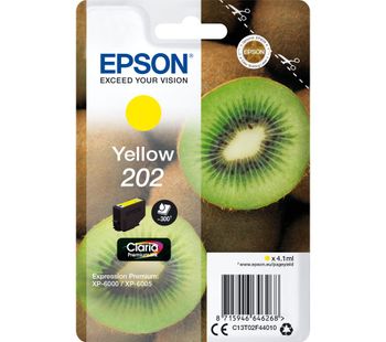 EPSON 202 Kiwi Yellow Ink Cartridge, Yellow