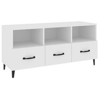 mueble de tv madera contrachapada blanco 102x35x50 cm vidaxl