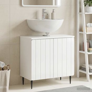 Vidaxl Mueble De Lavabo Para Baño Zwolle Blanco Brillante