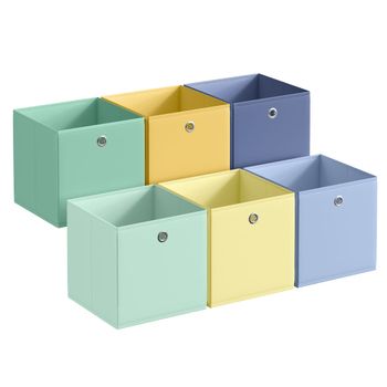 Caja de almacenaje, juego de 6, 30 x 30 x 30 cm