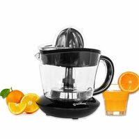 behome exprimidor electrico de naranjas capacidad 700 ml negro de plastico  movimiento bidireccional 2 conos para rapida extraccion de zumo  exprimidor pequeno filtro en acero inoxidable