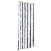 cortina mosquitera  mosquitera gris y blanco chenilla 90x220 cm