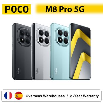 Teléfono POCO M8 Pro 5G 8+256G Snapdragon ®   Smartphone 7s Gen 4 con pantalla AMOLED de 6,83