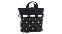 klickfix bikebasket oval s dots handlebag bag black multicolor