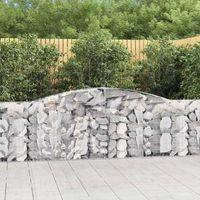cesta gaviones  gavion para piedras  gavion decorativo forma arco hierro galvanizado 400x30x100120 cm cfw402923