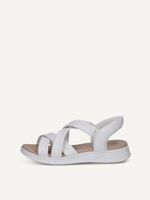 caprice sandal white made of leather without heel size 36
