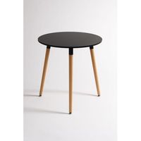 mesa tower redonda 60 cm de madera 715050 cm - negro