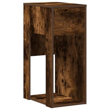 Torre De Ordenador Con Cajón Roble Ahumado 30x44x74 Cm Vidaxl