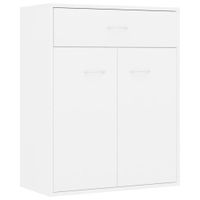 aparador de madera contrachapada blanco 60x30x75 cm