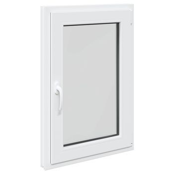 Ventana De Sótano Risor 60 X 90 Cm Pvc Y Vidrio Blanco Vidaxl