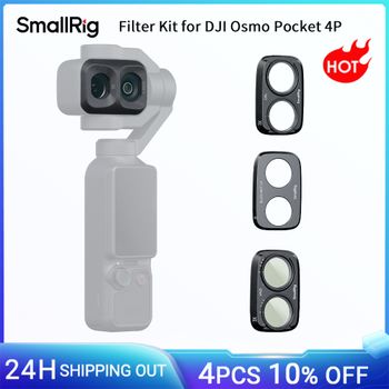 Kit de Filtros SmallRig para DJI Osmo Pocket 4P con Filtro CPL 1/4 de Difusión Negra / Filtro VND1-5, Revestimientos Multicapa de Vidrio -6649