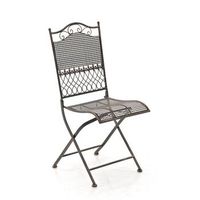 silla de jardin kiran metal bronce 50x41x91 cm clp