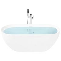 banera independiente ovalada 1690 x 750 mm de acrilico con borde fino moderna blanco yavaros