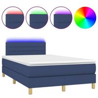 cama tapizada 193x123x88 cm tejido - azul
