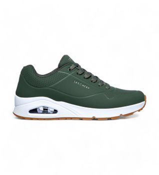 Skechers para hombre. 52458 Zapatillas Uno Stand On Air verde (46), Plano, Cordones, Casual