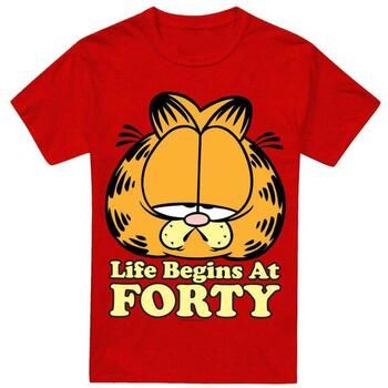 Garfield Camiseta Life Begins At Forty para mujer