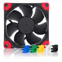 ventilador suplementario noctua nf-a8 pwm chromaxblackswap 80mm 2200rpm ultra-silencioso personalizable