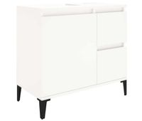 vidaxl armario de bano madera contrachapada blanco 65x33x60 cm