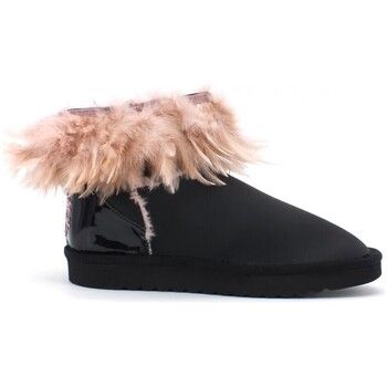 C1Berian Botines L4K3 Boot Montone Piume Nero Rosa A111 BIRD para mujer