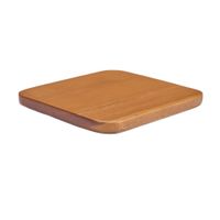 posavasos de madera de teca marron 10x10x08 cm