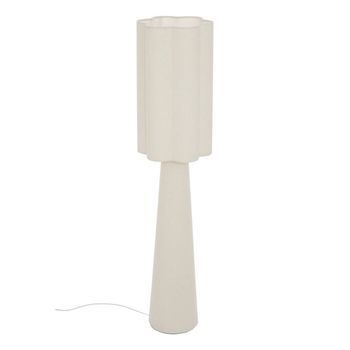 Lámpara De Pie Blanca Lino Beige H124cm