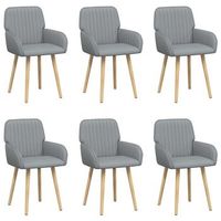 sillas de comedor 6 uds tela gris claro 565 x 50 x 875 cm vidaxl