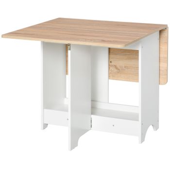 HOMCOM Mesa Consola Abatible con Estante, Mesita de Salón Plegable   Aosom España