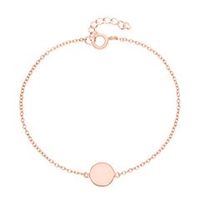 pulsera grabable de plata 925 chapada en oro rosa