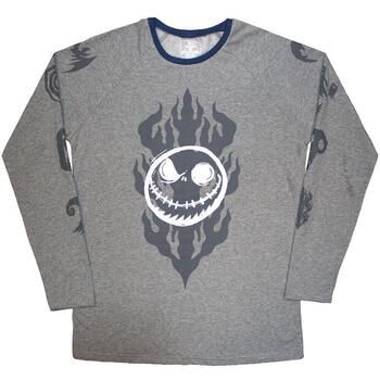 Nightmare Before Christmas Camiseta manga larga Flaming Jack para mujer