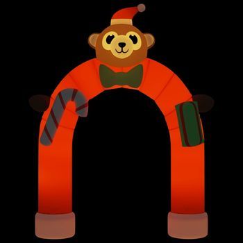 Puerta De Arco Inflable De Navidad Con Led 380 Cm Vidaxl