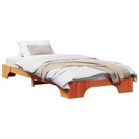cama individual  cama para adulto  estructura de cama marron cera 100 x 200 cm
