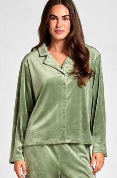 Hunkemöller Chaqueta de Terciopelo Verde