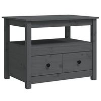 mesa de centro 71x49x55 cm madera - gris